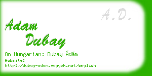 adam dubay business card